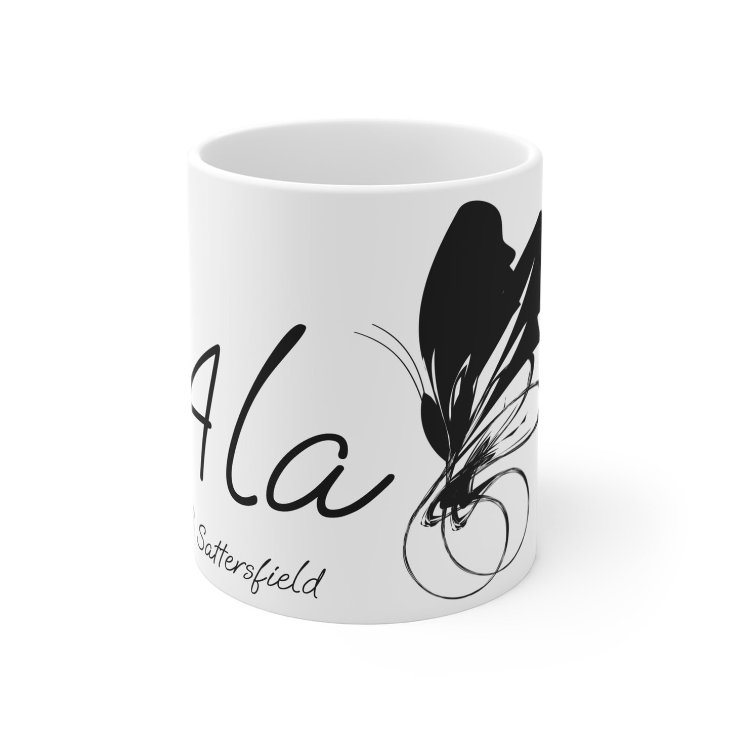Ala Elegant Butterfly Coffee Mug - Personalized 11oz Mug for Nature Lovers