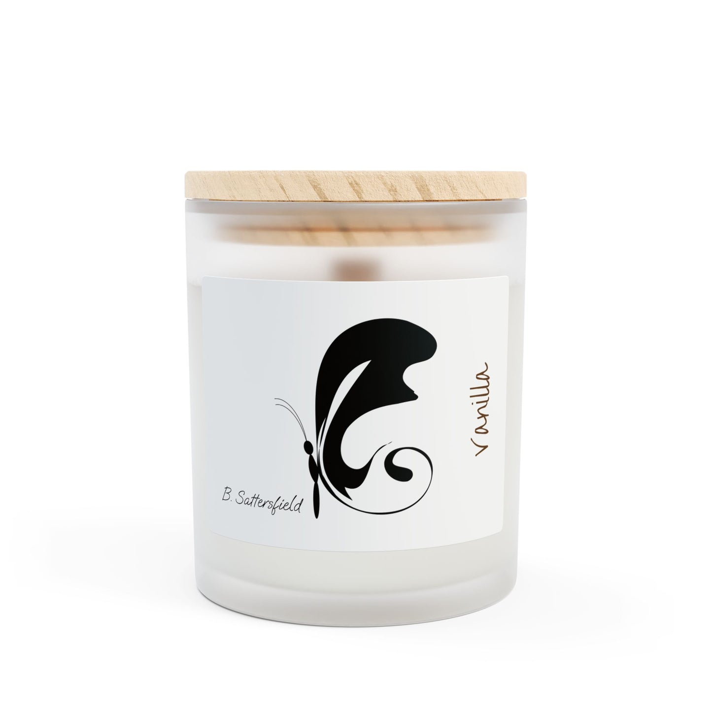 Ala Elegant Butterfly Frosted Glass Candle - 11oz Aromatherapy