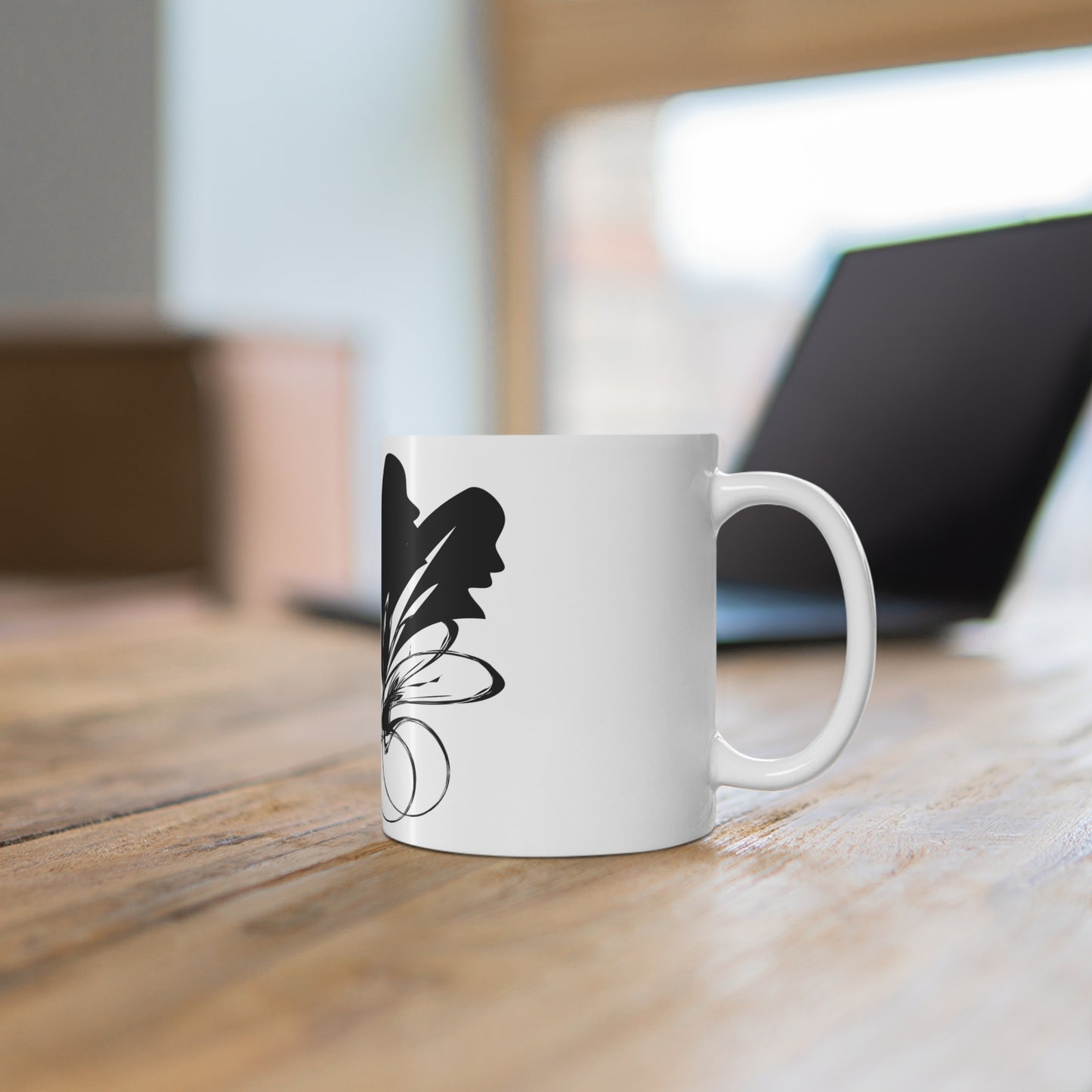 Ala Elegant Butterfly Coffee Mug - Personalized 11oz Mug for Nature Lovers