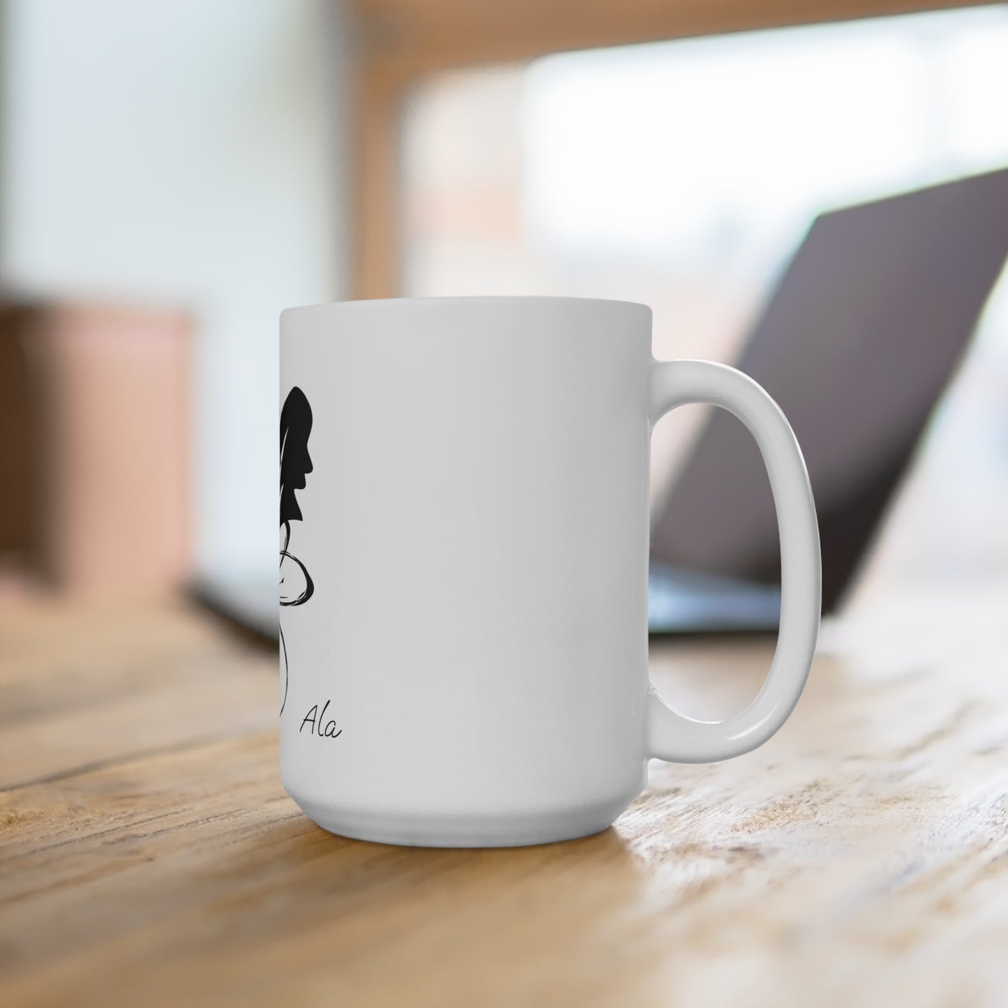 Ala Elegant Butterfly 15oz Coffee Mug - Perfect Gift for Nature Lovers & Art Enthusiasts